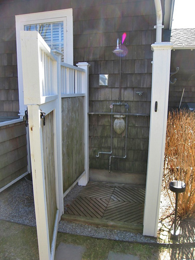 Hugh Lamle's shower in Westhampton Beach.   Courtesy of Hugh Lamle.