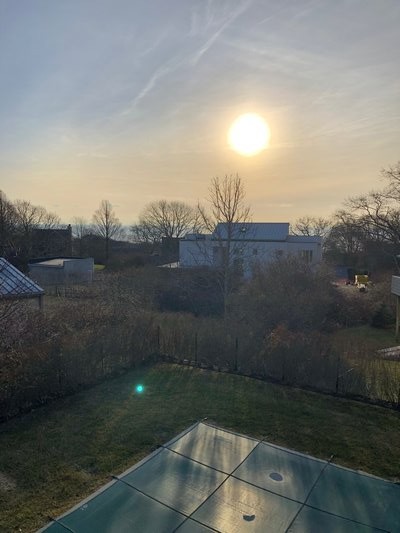 The view from the Stavola property of the new home built by Michael Gengos on Hudson Road in Montauk. Joe Stavola