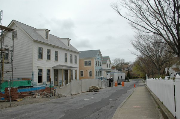 Looking down Sage Street and toward Route 114 at the townhouses. ANNE SURCHIN