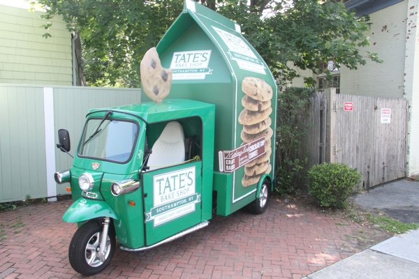 A mobile advertisement for Tate's Bake Shop in Southampton Village, whose village code treats billboards similarly to Southampton Town. MICHAEL WRIGHT