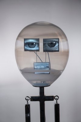 Tony Oursler's "White Chrome Bot A."