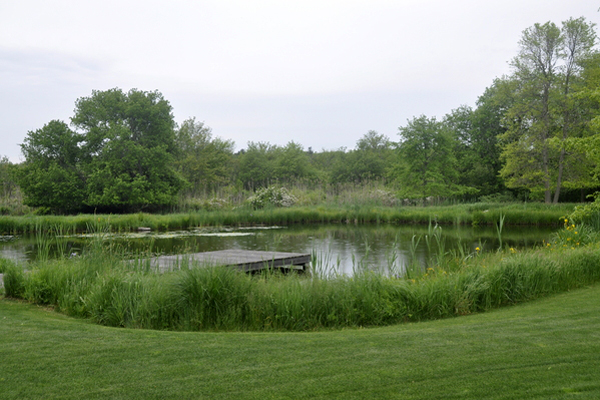 Pondfront in a Sagaponack garden that will be featured on the "Landscape Pleasures: Down the Garden Path" tour this weekend. MICHELLE TRAURING