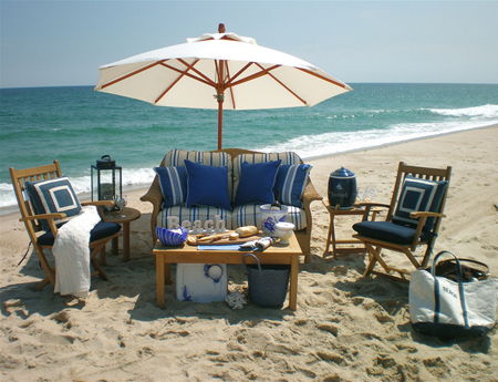 Lounging outside, with furniture from Hildreth's Department Store. KATHRYN LETSON