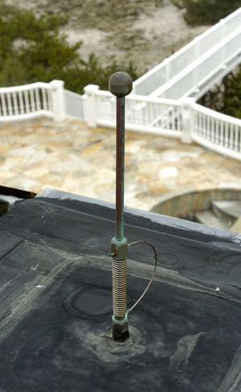 An example of a lightning rod.