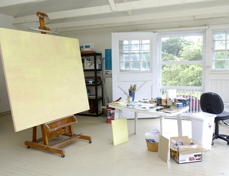 This light-filled art studio is Jane Wilson's favorite place in the house.