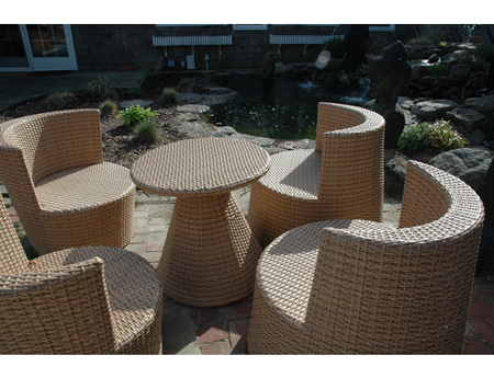 A dining set from the Furniture Garden in Water Mill. CAROLYN KORMANN