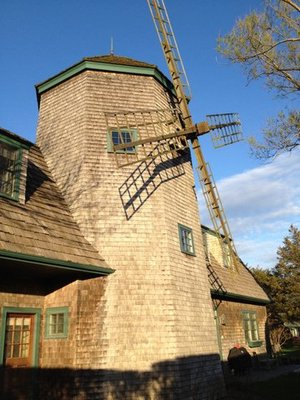 Ralph Worthington IV's home in Quogue prominently features a windmill. COURTESY RALPH WORTHINGTON IV