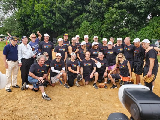 This year's artists for the 71st annual charity softball game at Herrick Park in East Hampton.