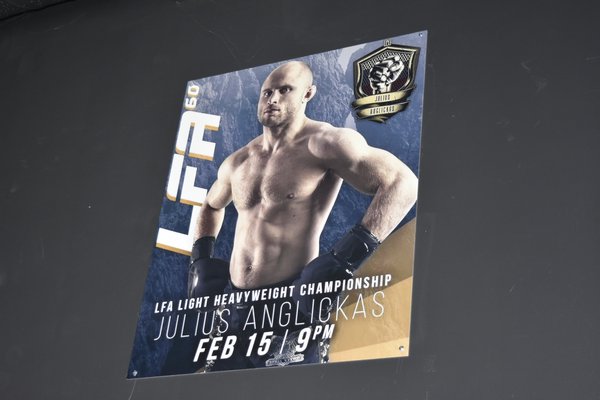 A poster of Julius Anglickas' LFA Light Heavyweight Championship back in February.