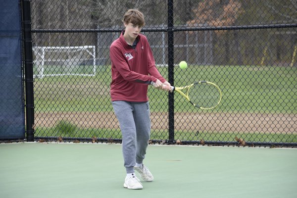 Luke Louchheim was one of three singles players that earned All-County honors for East Hampton this past spring.  DREW BUDD