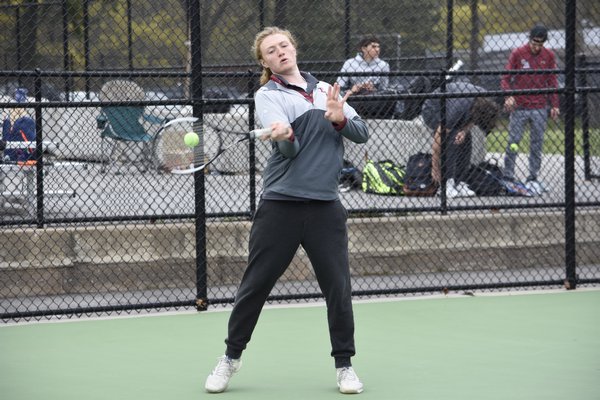 Jonny DeGroot was one of three singles players that earned All-County honors for East Hampton this past spring.  DREW BUDD