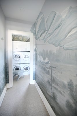 The laundry room and hallway by Courtney Sempliner Designs Ltd.          DANA SHAW