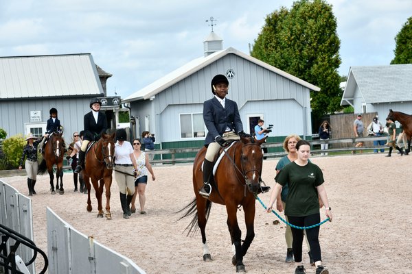 The Long Island Horse Show Series for Riders with Disabilities was held on Monday morning at the Hampton Classic. DANA SHAW