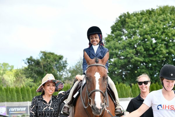 Afiya Robinson at the Long Island Horse Show Series for Riders with Disabilities on Monday morning at the Hampton Classic. DANA SHAW