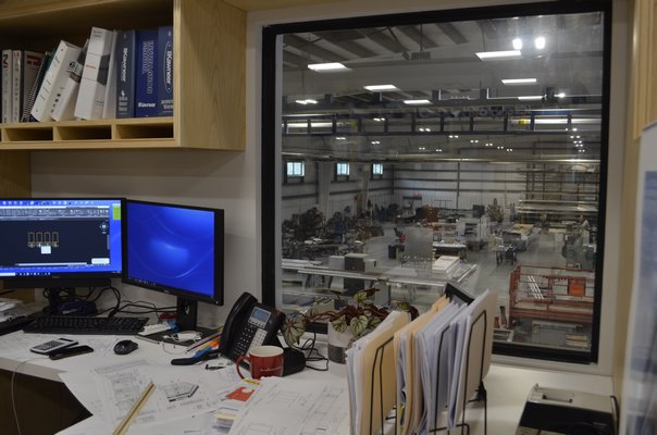 A view of the manufacturing space from the offices above. ANISAH ABDULLAH