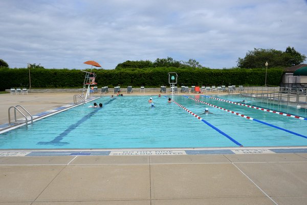 The Montauk Downs swimming pool on Monday.  KYRIL BROMLEY