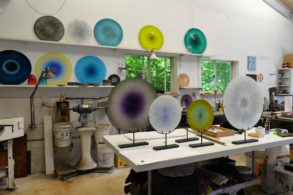 Andy Stenerson's glass studio.