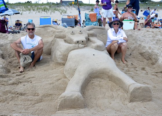 Conditions were perfect for the annual Clamshell Foundation sandcastle contest at Atlantic Beach in Amagasett on Saturday. KYRIL BROMLEY PHOTOS