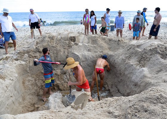 Conditions were perfect for the annual Clamshell Foundation sandcastle contest at Atlantic Beach in Amagasett on Saturday. KYRIL BROMLEY PHOTOS