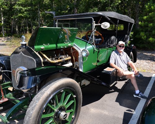 The Clubhouse hosted an Exotic Car Meet-up on Sunday.  Russ Boyle was there with his 1913 National. KYRIL BROMLEY