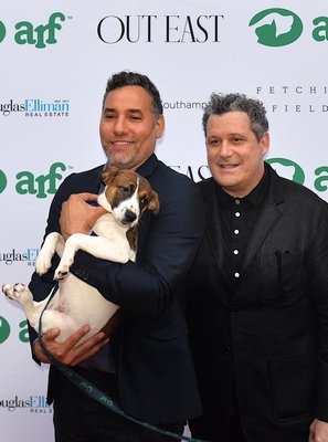 Arnold Germer and  Isaac Mizrahi, with Ruby