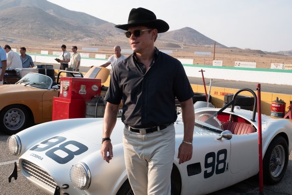 Matt Damon in “Ford v Ferrari,” James Mangold's film based on the true story of the visionary American car designer Carroll Shelby (played by Damon) and the fearless British driver Ken Miles (Christian Bale).