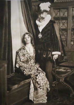 Helen and Charles Barney, 1906. Helen Barney and her father Charles are in costume for a themed dinner party at the Barney townhouse on Fifth Avenue, just one of the many residences Helen's hard-working socialite mother, Lily was expected to manage. Lily, a sister of William Collins Whitney, was constantly on the job in Southampton where the Barney house on Lake Agawam was one of the first to add a ballroom.