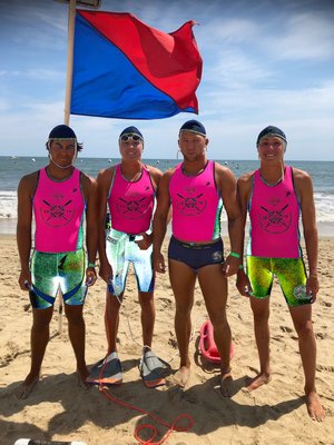 Soutampton Town guards, from left, Joey Badilla, Ryan Duryea, Cameron Burton and Jack Duryea reached the semifinals of the landline rescue at Nationals.