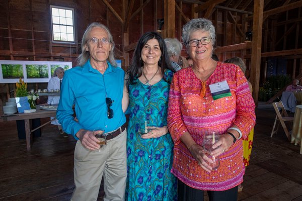 Daniel and Mary Ann Mulvihill-Decker and Carol Mulvihill-Ahlers during the annual Peconic Land Trust Gala at the Ocean View Farm in Bridgehampton on Sunday evening.