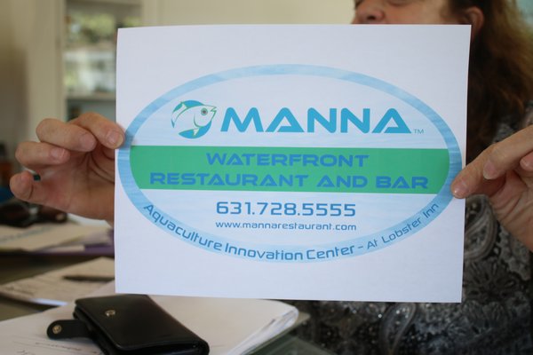 The restaurant’s proposed sign which still needs town approval. PEGGY SPELLMAN HOEY
