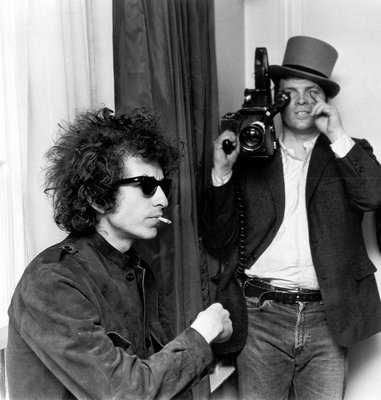 DA Pennebaker and Bob Dylan working on 