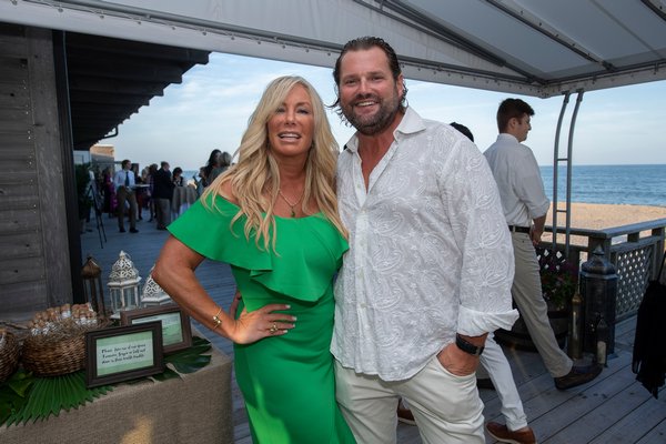 Dr. Jacquie Smiles and Anthony Goodling during the annual Veterinarians International Gala at the Bridgehampton Surf & Tennis Club on Saturday night.