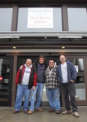 Gennaro Giugliano, Tim McClung, Pasquale Langella and Bill Bertha at the Red Horse Market in 2012.  PRESS FILE