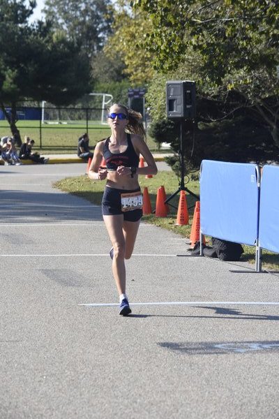 Corinne Fitzgerald, 27, of New York City placed second among women in the half marathon.