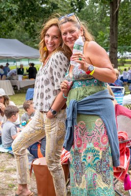Virginia Digiazzono and Betty Santoro during the Mash at Bash fundraiser event to commemorate the anniversary of Woodstock at Mashashimuet Park on Sunday afternoon.     MICHAEL HELLER