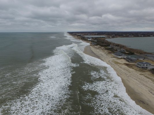 Rising sea levels are continuing to cause the erosion of East End beaches.