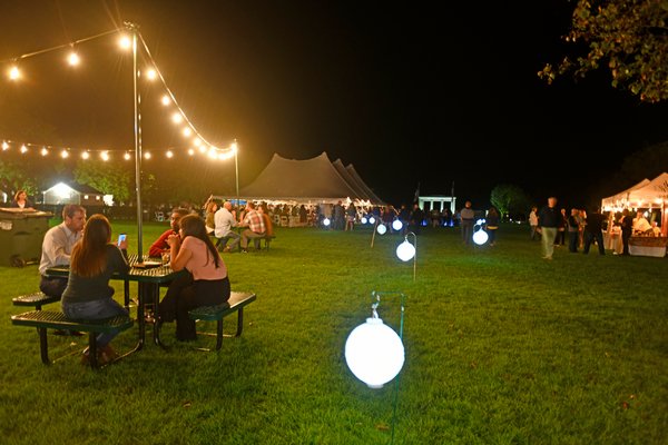 The Rotary cocktail party in Agawam Park.