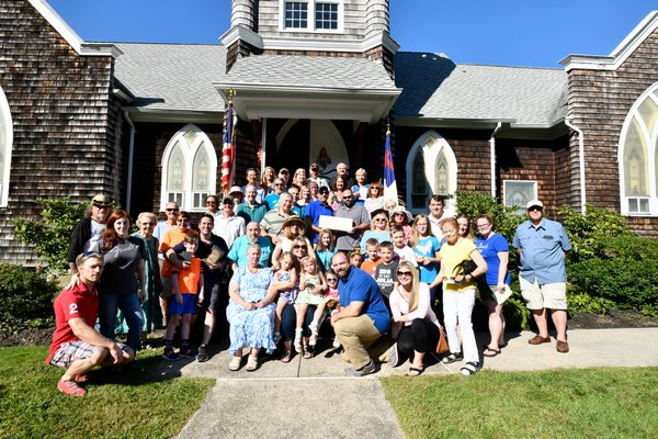 Members of the congregation at the Westhampton Community Church on Saturday.   DANA SHAW