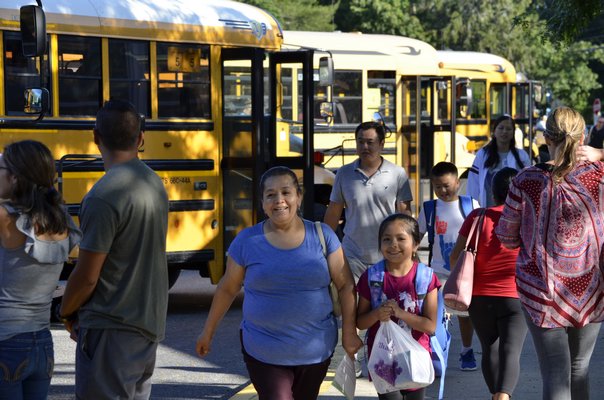 Hampton Bays Elementary School students had their first day of school on Tuesday, September 3. ANISAH ABDULLAH