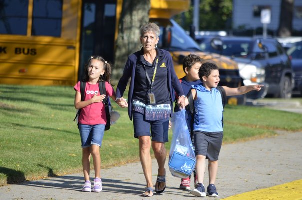Hampton Bays Elementary School students had their first day of school on Tuesday, September 3. ANISAH ABDULLAH