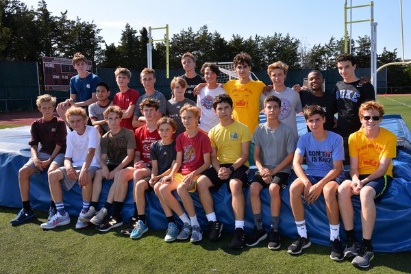 The East Hampton boys cross country team has over 20 runners on this year's team.
