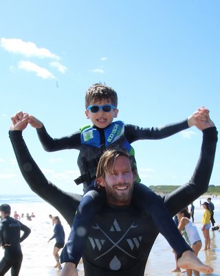 A Walk on Water, known as AWOW, hosted two day sof surf therapy for those with special needs and their families on Friday and Saturday at Ditch Plains Beach in Montauk. KYRIL BROMLEY
