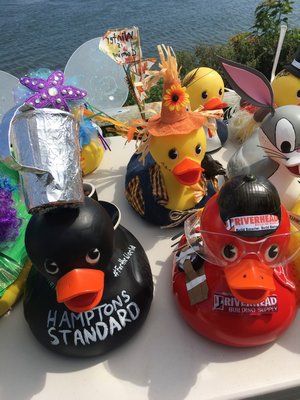 Decorated ducks.