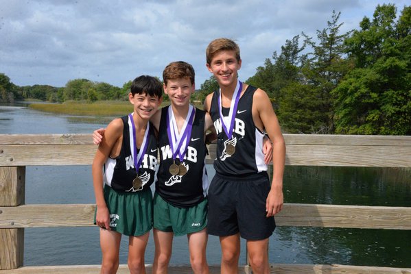 Reef Kirchner, Max Haynia and James Buono helped lead the Westhampton Beach freshmen to victory on Saturday.