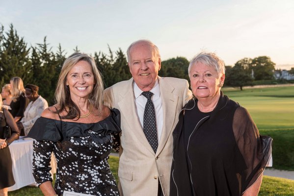 From left to right: Sherry Patterson, chair of the Peconic Bay Medical Center Board of Directors, Michael Corey and Emilie Corey, chair of the Peconic Bay Medical Center Foundation Board of Directors. COURTESY PECONIC BAY MEDICAL CENTER