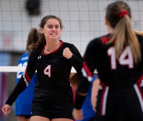 Senior Lady Whaler Sam Cox is pumped up after a kill.