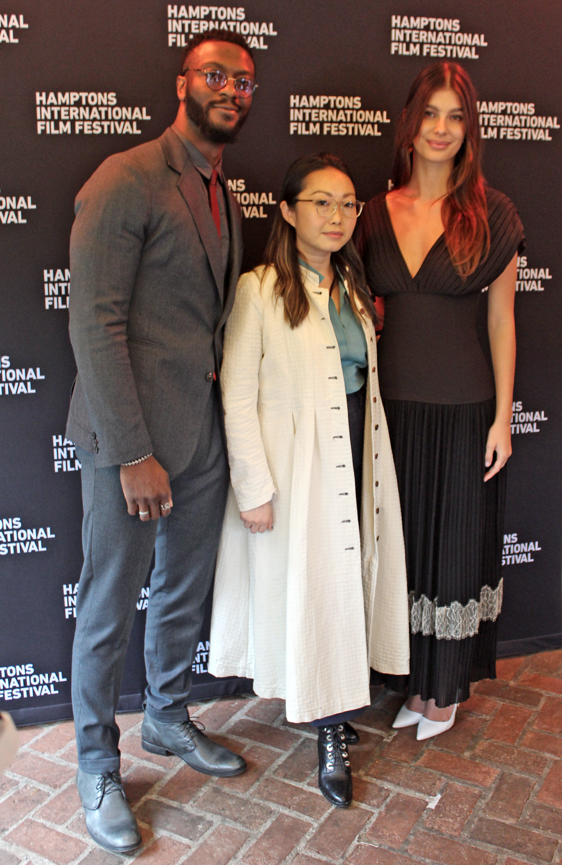 HIFF 2019 Breakthrough Artists, from left, Aldis Hodge, Lulu Wang, and Camilla Marrone.