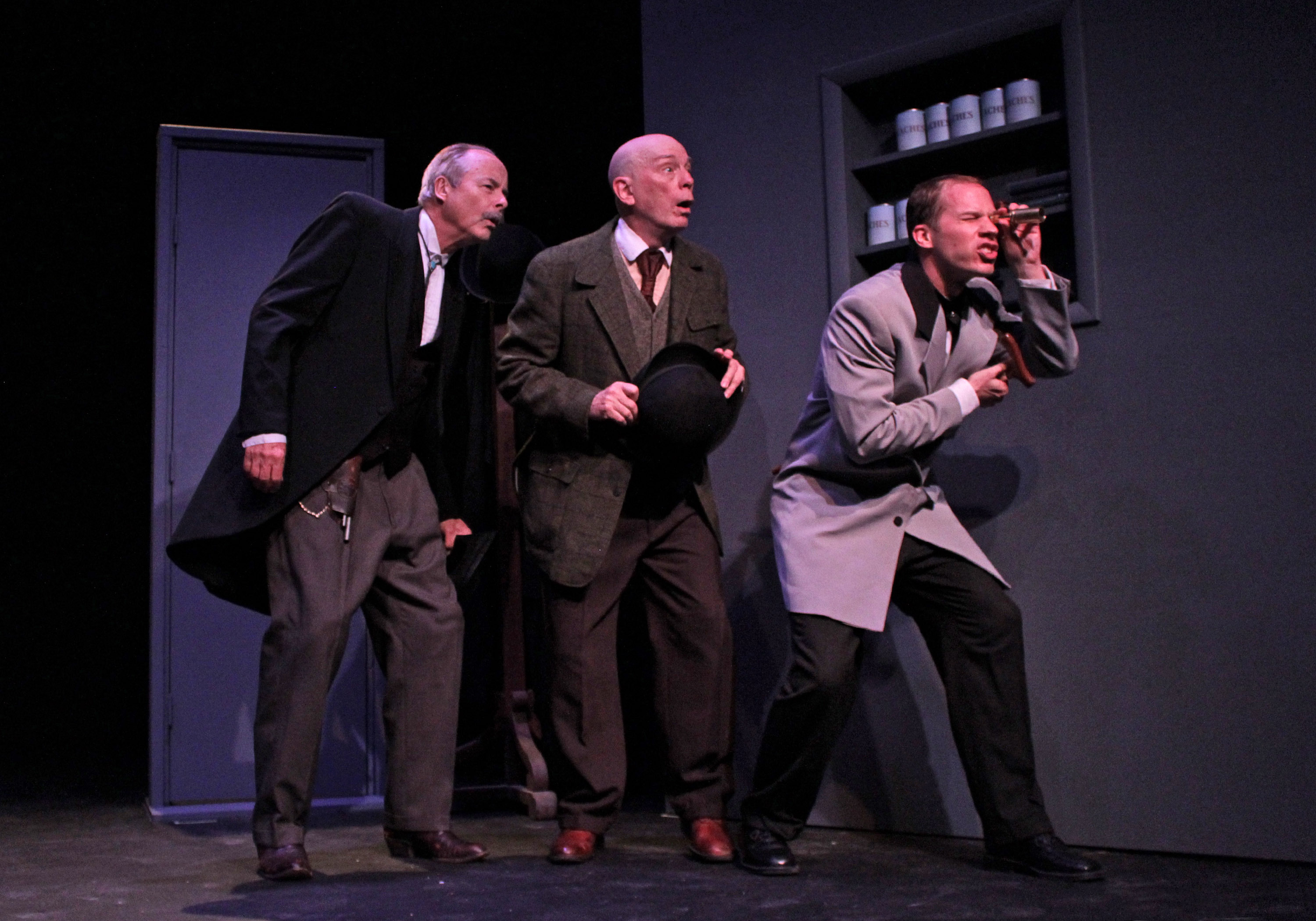 Andrew Botsford, Duncan Hazard and Ben Schnickel in Hampton Theatre Company's production of 