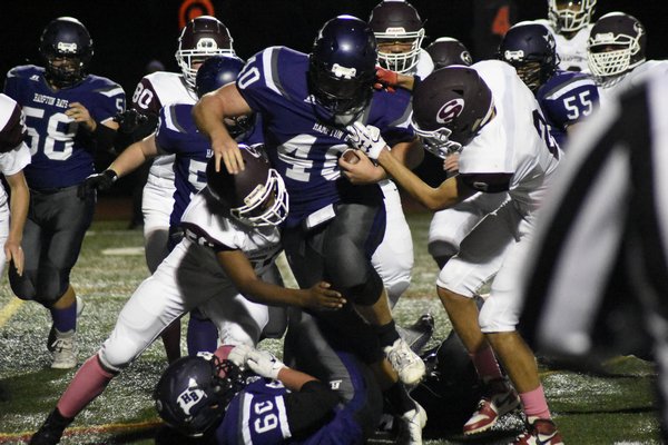 Hampton Bays senior Quinn Smith had a big game on Friday night, rushing for 206 yards and four touchdowns.