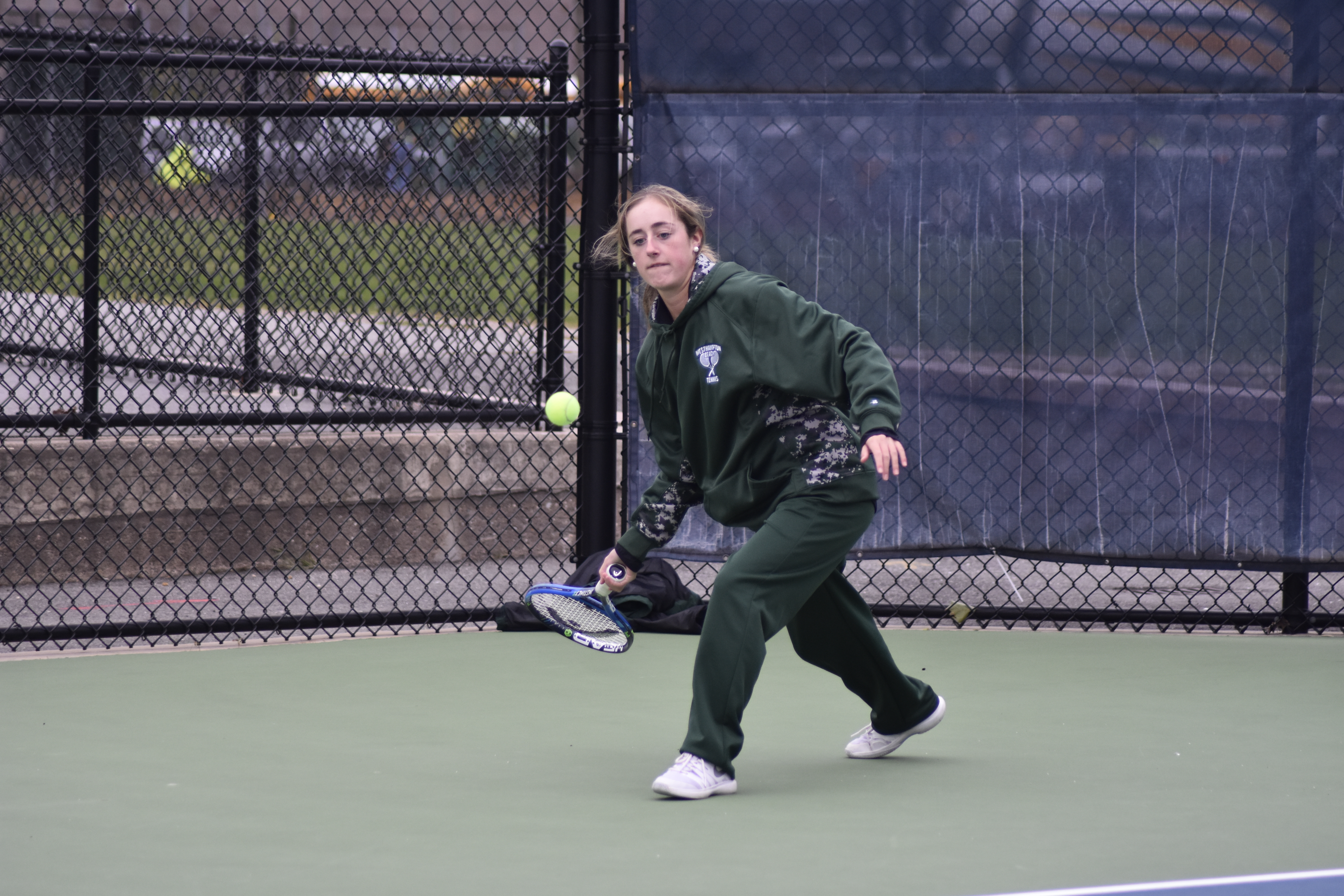Jen Curran, pictured, won the doubles title with teammate Rose Peruso